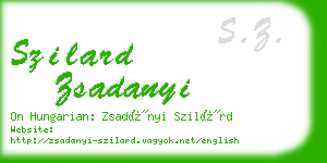 szilard zsadanyi business card